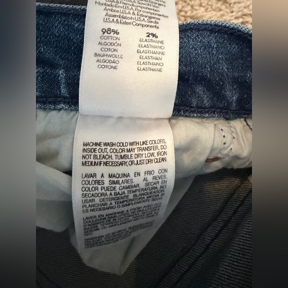 Mother Superior The Half Pipe Flood Jeans in Black & Blue Women Sz 26 Barrel Leg - Picture 10 of 16